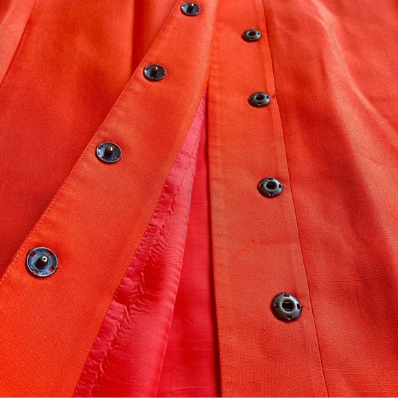 Akris Punto Exclusive Saks Fifth Avenue Elegant Orange/Red Sleeveless Dress - Picture 2 of 8